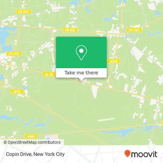 Copin Drive map