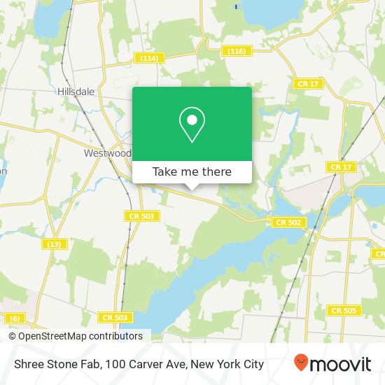 Mapa de Shree Stone Fab, 100 Carver Ave