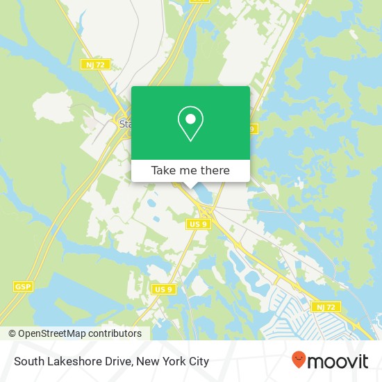 Mapa de South Lakeshore Drive