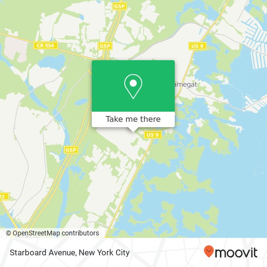 Mapa de Starboard Avenue