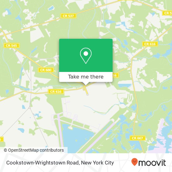 Mapa de Cookstown-Wrightstown Road