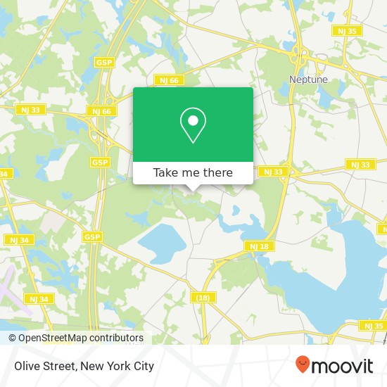 Olive Street map