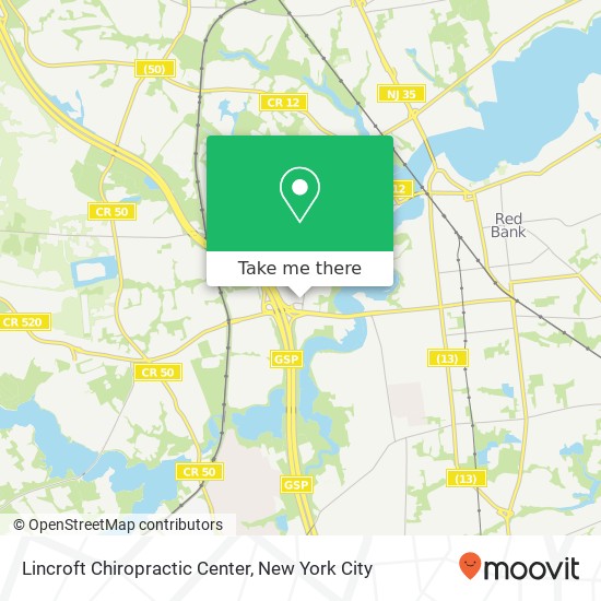 Lincroft Chiropractic Center map