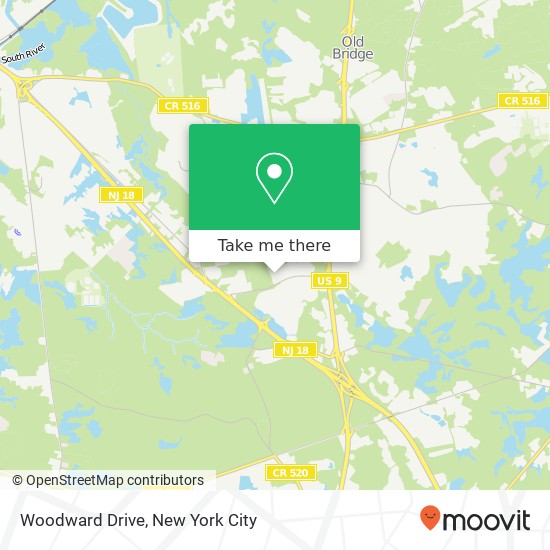Mapa de Woodward Drive
