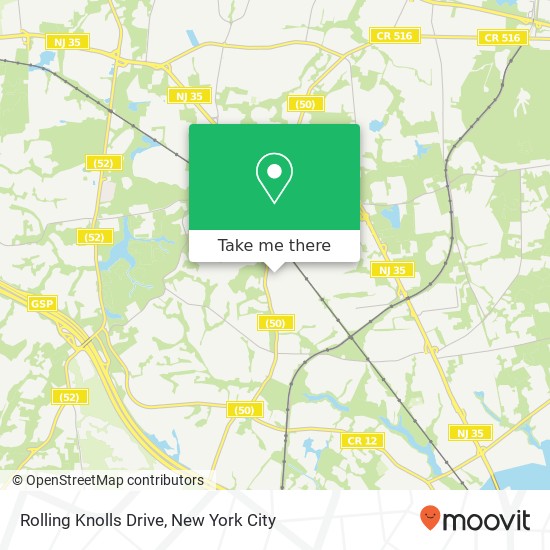 Rolling Knolls Drive map