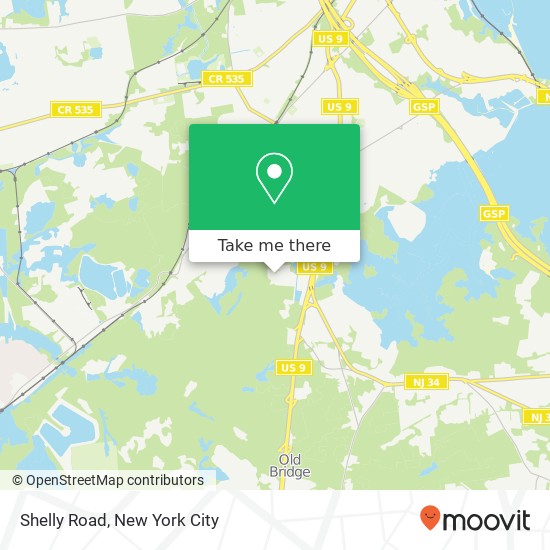 Mapa de Shelly Road