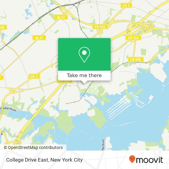 Mapa de College Drive East