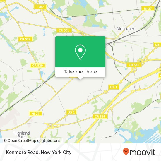 Mapa de Kenmore Road