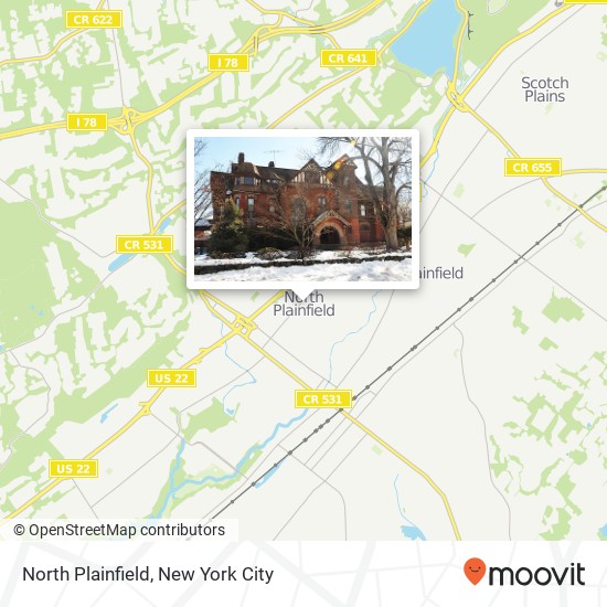 North Plainfield map