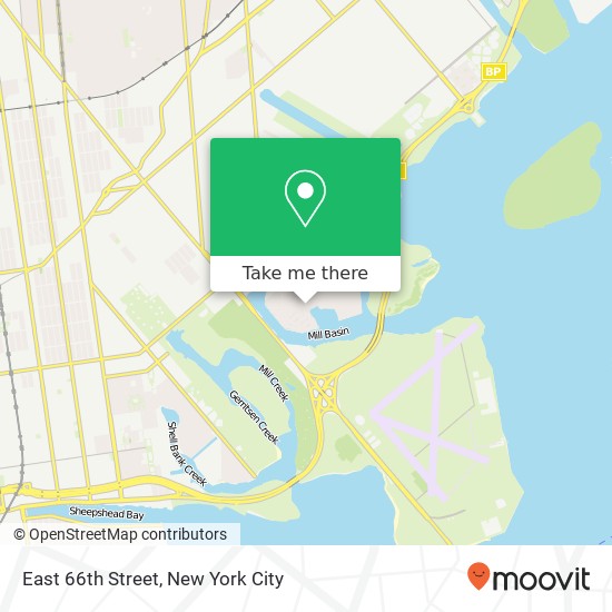 East 66th Street map