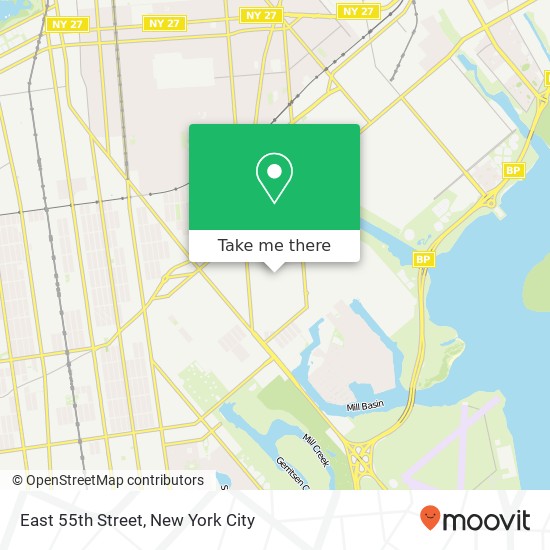 East 55th Street map