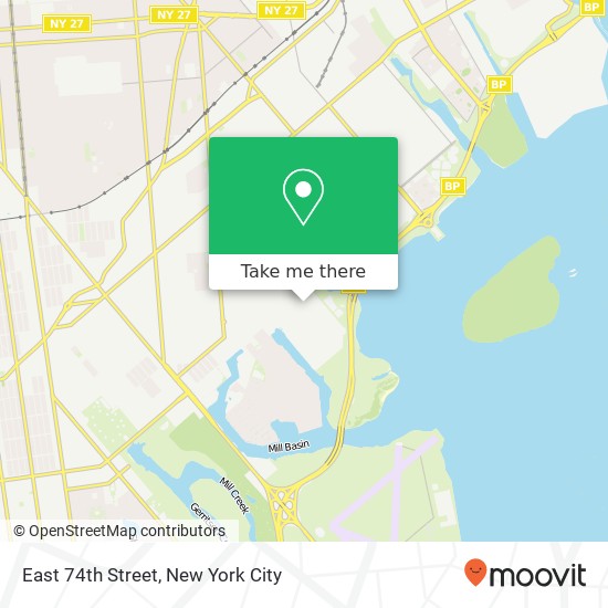 East 74th Street map