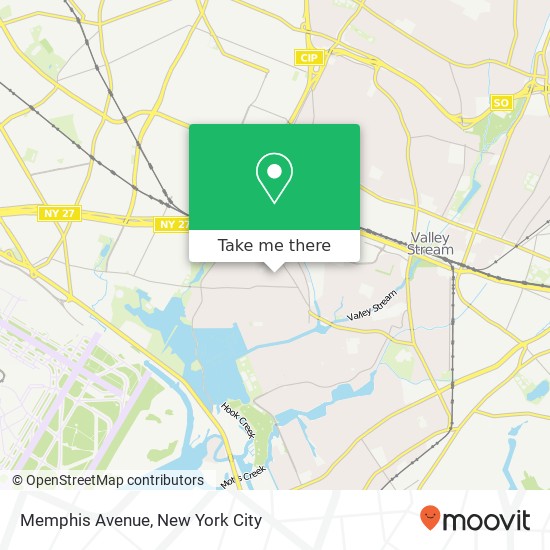 Mapa de Memphis Avenue