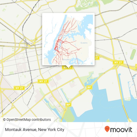 Montauk Avenue map