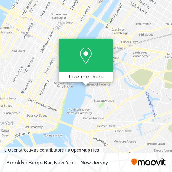 Brooklyn Barge Bar map