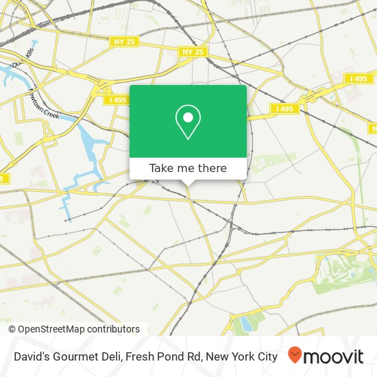 Mapa de David's Gourmet Deli, Fresh Pond Rd