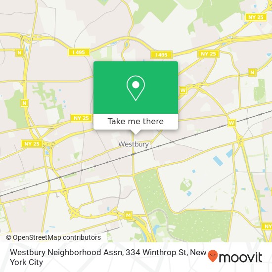 Westbury Neighborhood Assn, 334 Winthrop St map