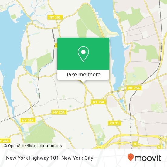 New York Highway 101 map