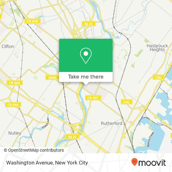 Mapa de Washington Avenue