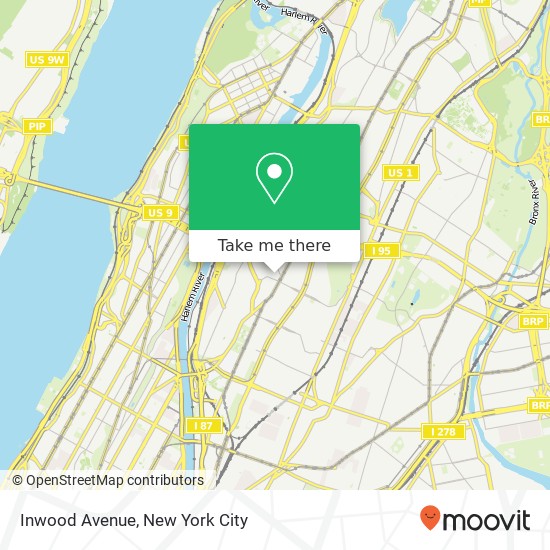 Inwood Avenue map
