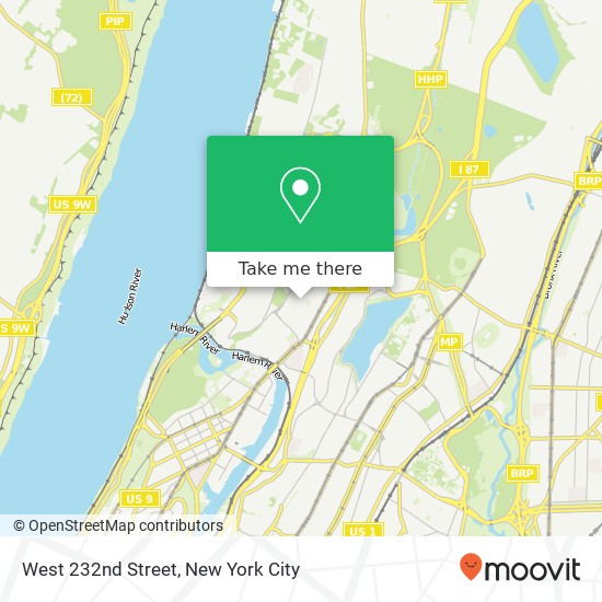 Mapa de West 232nd Street