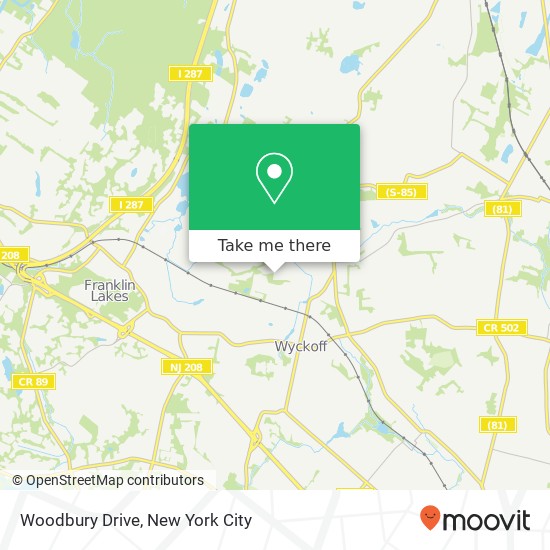 Woodbury Drive map