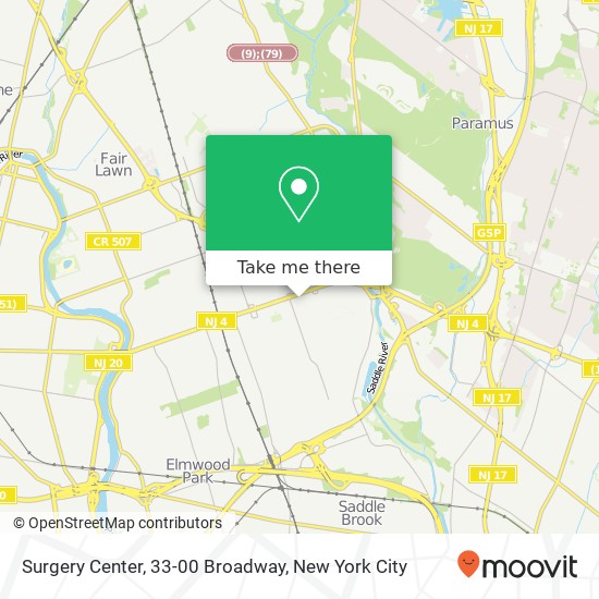 Surgery Center, 33-00 Broadway map