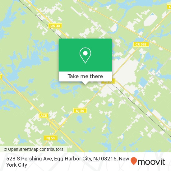 Mapa de 528 S Pershing Ave, Egg Harbor City, NJ 08215