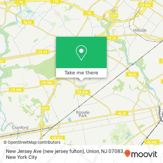 New Jersey Ave (new jersey fulton), Union, NJ 07083 map