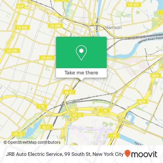 JRB Auto Electric Service, 99 South St map