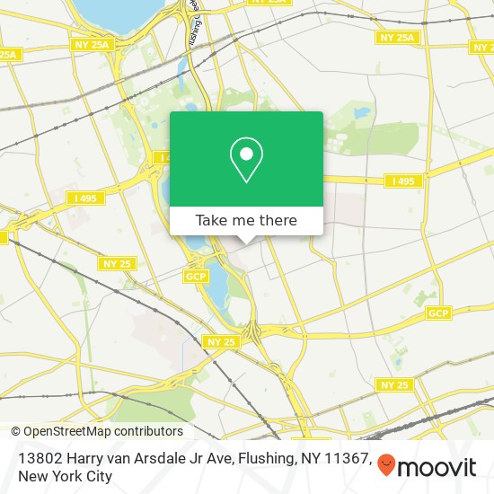 13802 Harry van Arsdale Jr Ave, Flushing, NY 11367 map