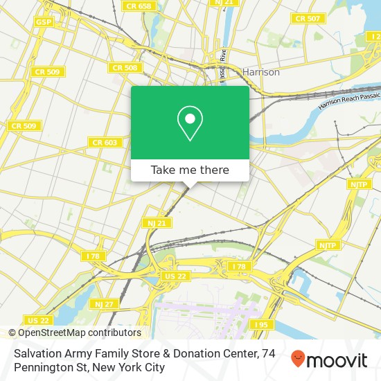 Mapa de Salvation Army Family Store & Donation Center, 74 Pennington St