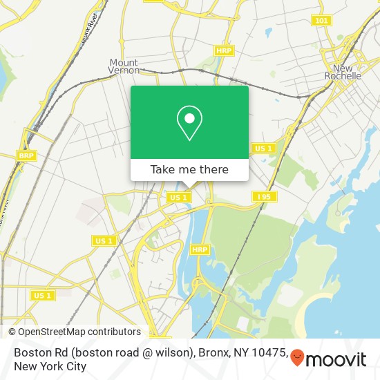 Mapa de Boston Rd (boston road @ wilson), Bronx, NY 10475