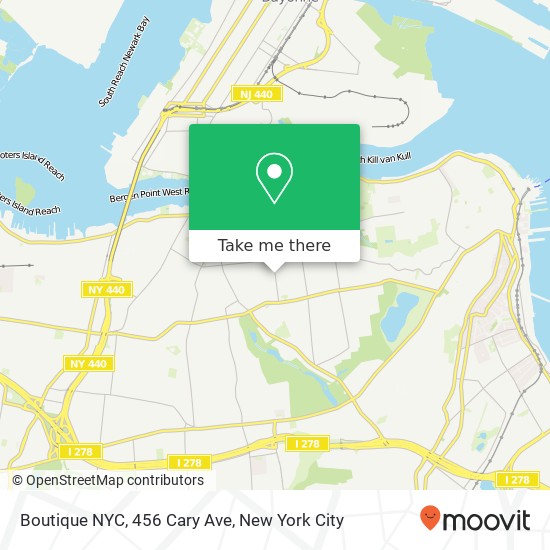 Mapa de Boutique NYC, 456 Cary Ave