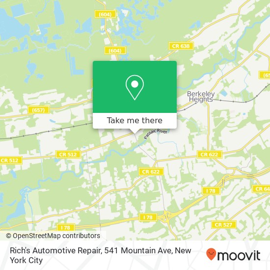 Mapa de Rich's Automotive Repair, 541 Mountain Ave