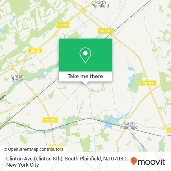 Clinton Ave (clinton 8th), South Plainfield, NJ 07080 map