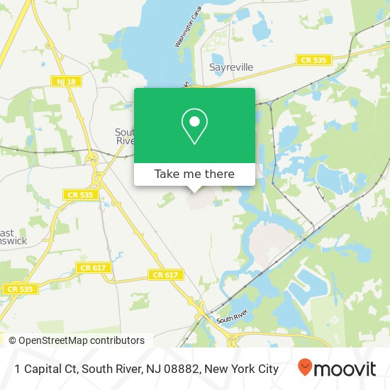 Mapa de 1 Capital Ct, South River, NJ 08882