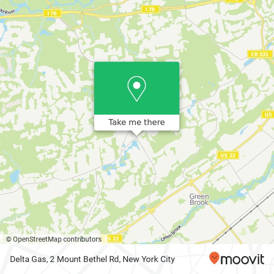 Mapa de Delta Gas, 2 Mount Bethel Rd