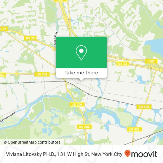 Mapa de Viviana Litovsky PH.D., 131 W High St