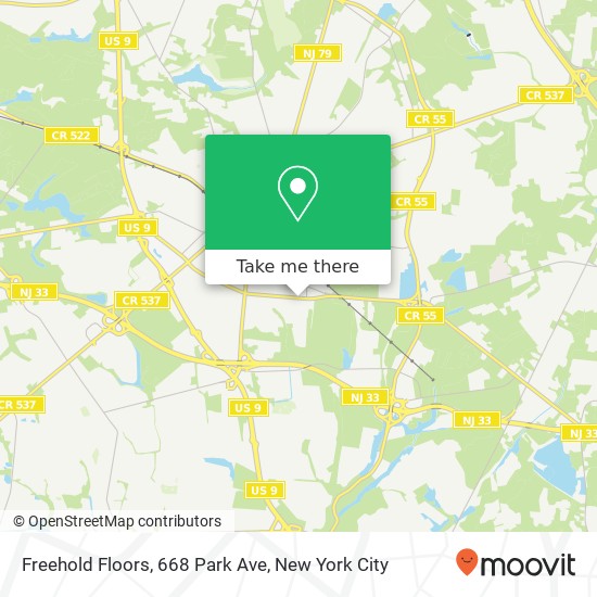 Freehold Floors, 668 Park Ave map