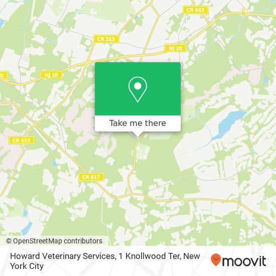 Howard Veterinary Services, 1 Knollwood Ter map