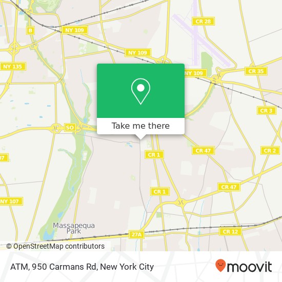 Mapa de ATM, 950 Carmans Rd