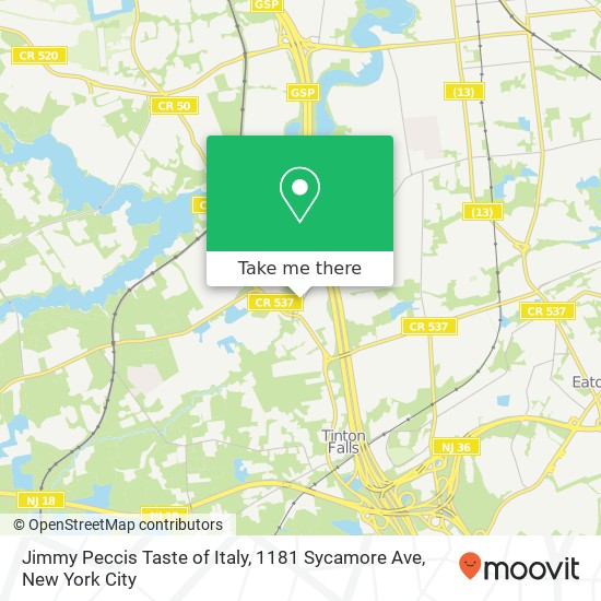 Jimmy Peccis Taste of Italy, 1181 Sycamore Ave map