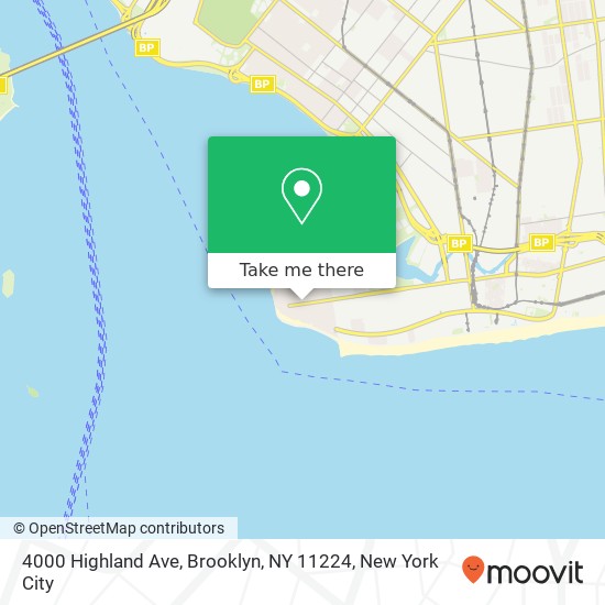Mapa de 4000 Highland Ave, Brooklyn, NY 11224