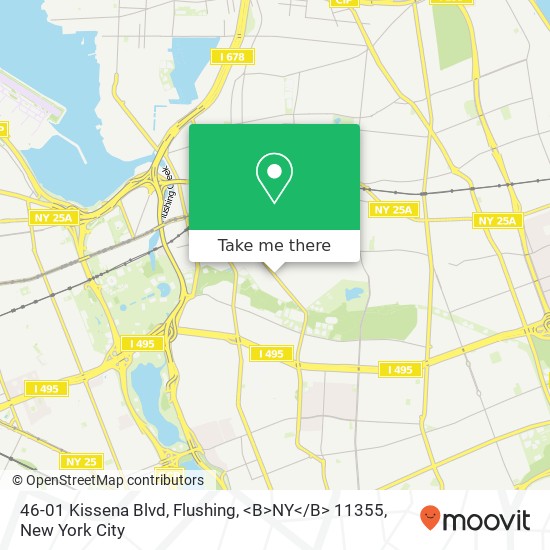 Mapa de 46-01 Kissena Blvd, Flushing, <B>NY< / B> 11355