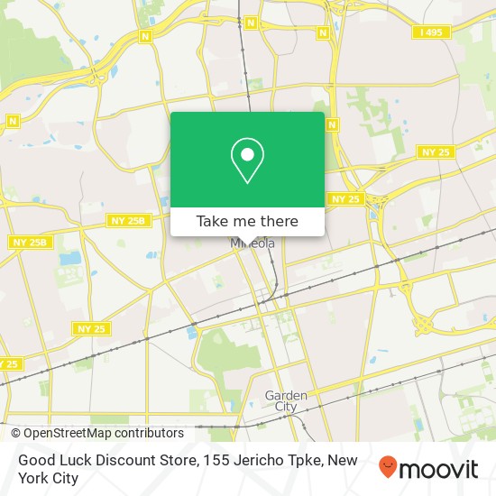 Mapa de Good Luck Discount Store, 155 Jericho Tpke