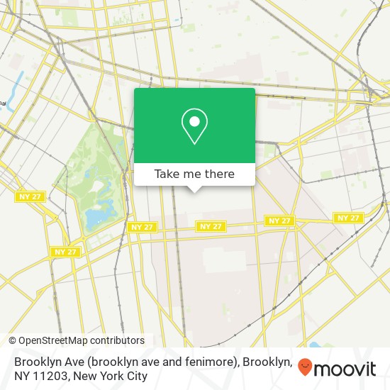 Mapa de Brooklyn Ave (brooklyn ave and fenimore), Brooklyn, NY 11203