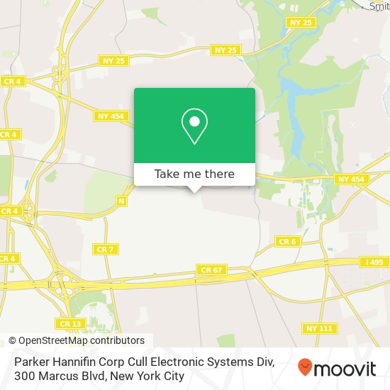 Mapa de Parker Hannifin Corp Cull Electronic Systems Div, 300 Marcus Blvd