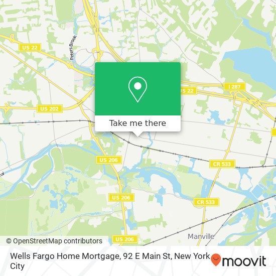 Mapa de Wells Fargo Home Mortgage, 92 E Main St