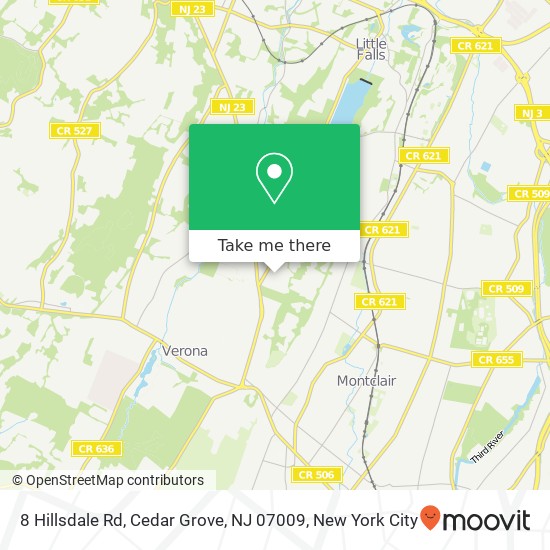 8 Hillsdale Rd, Cedar Grove, NJ 07009 map